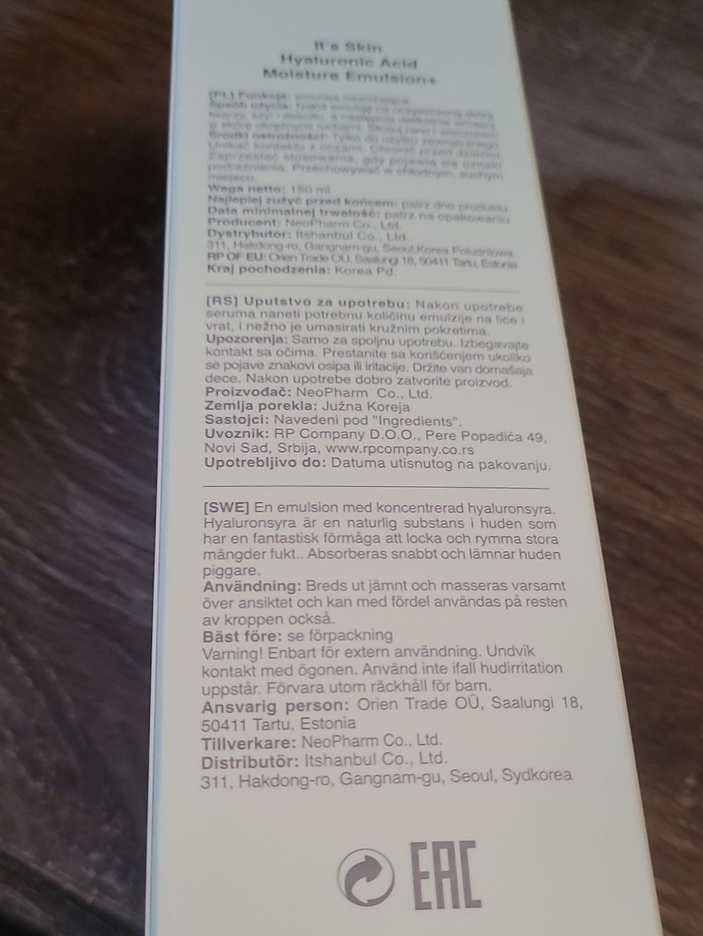 It's Skin Hyaluronic Acid Moisture Emulsion+  150ml/5.7 Fl oz - Picture 5 of 6